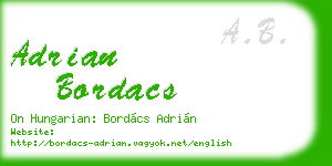 adrian bordacs business card