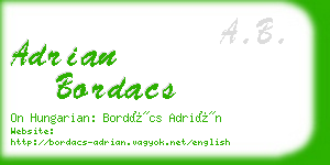 adrian bordacs business card